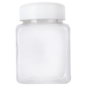 hygienic 100ml square jar white cap